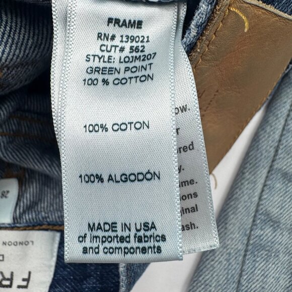 Frame Denim Jeans Nouveau Le Mix Straight Leg Distressed Size 28 Two Tone - Picture 8 of 12